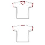 Athletic Knit BA1333-209 Pullover Baseball Jersey - White/Red - Full
