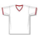 Athletic Knit BA1333-209 Pullover Baseball Jersey - White/Red - Front