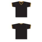 Athletic Knit BA1333-212 Pullover Baseball Jersey - Black/Gold - Full