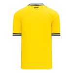 Athletic Knit BA1333-256 Pullover Baseball Jersey - Maize/Black/White - Rear