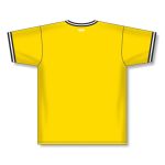 Athletic Knit BA1333-256 Pullover Baseball Jersey - Maize/Black/White - Rear