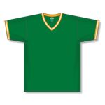 Athletic Knit BA1333-334 Pullover Baseball Jersey - Kelly/Gold/White - Front