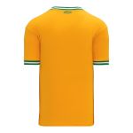 Athletic Knit BA1333-429 Pullover Baseball Jersey - Gold/Kelly/White - Rear