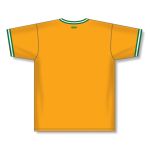 Athletic Knit BA1333-429 Pullover Baseball Jersey - Gold/Kelly/White - Rear