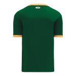 Athletic Knit BA1333-439 Pullover Baseball Jersey - Dark Green/Gold/White - Rear