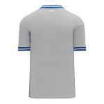 Athletic Knit BA1333-450 Pullover Baseball Jersey - Grey/Royal/White - Rear