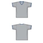 Athletic Knit BA1333-450 Pullover Baseball Jersey - Grey/Royal/White - Full