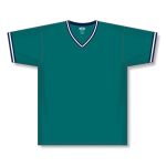 Athletic Knit BA1333-456 Pullover Baseball Jersey - Pacific Teal/Navy/White - Front