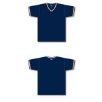 Athletic Knit BA1333-465 Pullover Baseball Jersey - Navy/Orange/White - Full