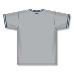 Athletic Knit BA1333-548 Pullover Baseball Jersey - Grey/Navy/White - Rear