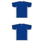 Athletic Knit BA1343-206 One Button Baseball Jersey - Royal/White - Full
