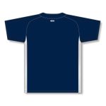 Athletic Knit BA1343-216 One Button Baseball Jersey - Navy/White - Rear
