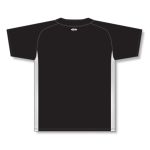 Athletic Knit BA1343-221 One Button Baseball Jersey - Black/White - Rear