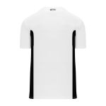 Athletic Knit BA1343-222 One Button Baseball Jersey - White/Black - Rear