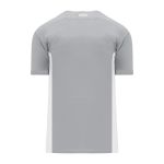 Athletic Knit BA1343-245 One Button Baseball Jersey - Grey/White - Rear