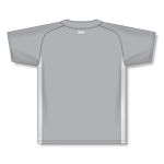 Athletic Knit BA1343-245 One Button Baseball Jersey - Grey/White - Rear