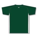 Athletic Knit BA1343-260 One Button Baseball Jersey - Dark Green/White - Rear