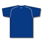 Athletic Knit BA1344-206 Two Button Baseball Jersey - Royal/White - Rear
