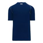 Athletic Knit BA1344-216 Two Button Baseball Jersey - Navy/White - Rear