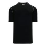 Athletic Knit BA1344-221 Two Button Baseball Jersey - Black/White - Rear