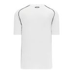 Athletic Knit BA1344-222 Two Button Baseball Jersey - White/Black - Rear