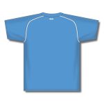 Athletic Knit BA1344-227 Two Button Baseball Jersey - Sky/White - Rear