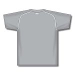 Athletic Knit BA1344-245 Two Button Baseball Jersey - Grey/White - Rear