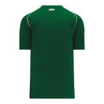 Athletic Knit BA1344-260 Two Button Baseball Jersey - Dark Green/White - Rear