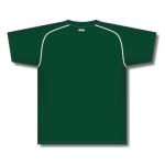 Athletic Knit BA1344-260 Two Button Baseball Jersey - Dark Green/White - Rear