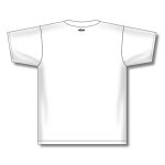 Athletic Knit BA1347-000 Two Button Baseball Jersey - White - Rear