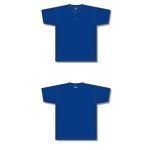 Athletic Knit BA1347-002 Two Button Baseball Jersey - Royal - Full