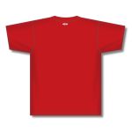 Athletic Knit BA1347-005 Two Button Baseball Jersey - Red - Rear