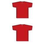 Athletic Knit BA1347-005 Two Button Baseball Jersey - Red - Full