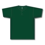 Athletic Knit BA1347-029 Two Button Baseball Jersey - Dark Green - Front
