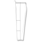 Athletic Knit BA1371-000 League Baseball Pants - White - Left