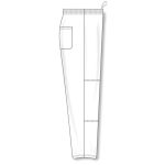 Athletic Knit BA1371-000 League Baseball Pants - White - Right