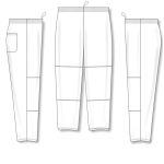 Athletic Knit BA1371-000 League Baseball Pants - White - Full