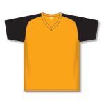 Athletic Knit BA1375-213 Pullover Baseball Jersey - Gold/Black - Front