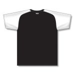 Athletic Knit BA1375-221 Pullover Baseball Jersey - Black/White - Rear