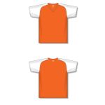 Athletic Knit BA1375-238 Pullover Baseball Jersey - Orange/White - Full