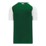 Athletic Knit BA1375-260 Pullover Baseball Jersey - Dark Green/White - Rear