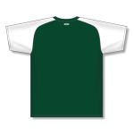 Athletic Knit BA1375-260 Pullover Baseball Jersey - Dark Green/White - Rear
