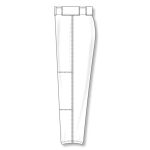Athletic Knit BA1380-000 Pro Baseball Pants - White - Left
