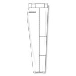 Athletic Knit BA1380-000 Pro Baseball Pants - White - Right