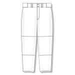 Athletic Knit BA1380-000 Pro Baseball Pants - White - Front