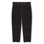 Athletic Knit BA1385L-001 Pro Baseball Pants - Black - Front