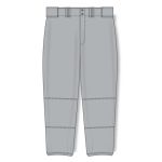 Athletic Knit BA1385L-012 Pro Baseball Pants - Grey - Front