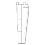 Athletic Knit BA1390-000 Pro Baseball Pants - White - Left