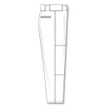 Athletic Knit BA1390-000 Pro Baseball Pants - White - Right