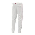 Athletic Knit BA1391-209 Pro Baseball Pants - White/Red - Rear